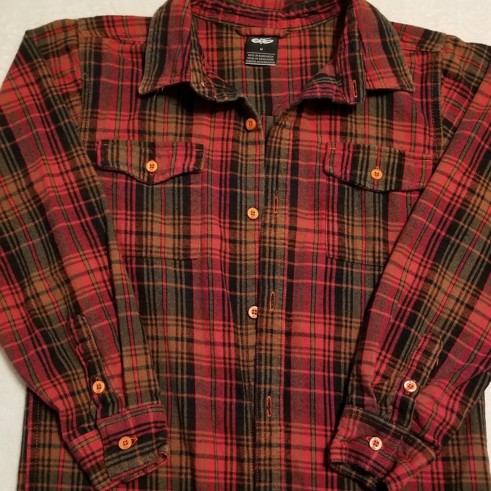 Boys Nike long sleeve flannel dress shirt
